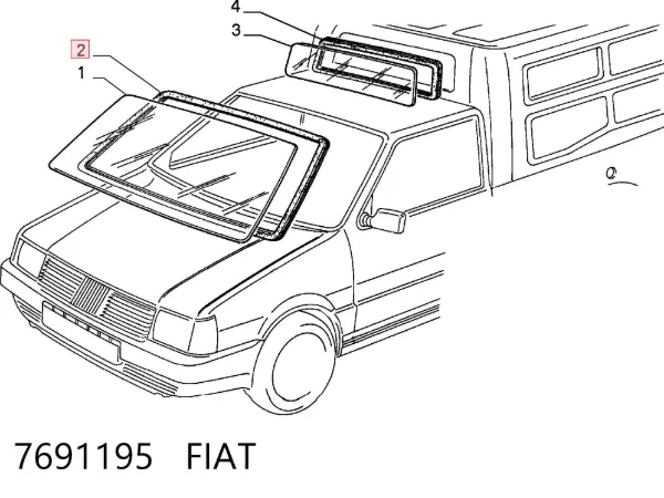 Compactador de pára-brisas 7691195 Fiat/Alfa/Lancia