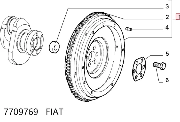 Volante de motor 7709769 Fiat/Alfa/Lancia