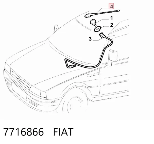 Haste de antena 7716866 Fiat/Alfa/Lancia