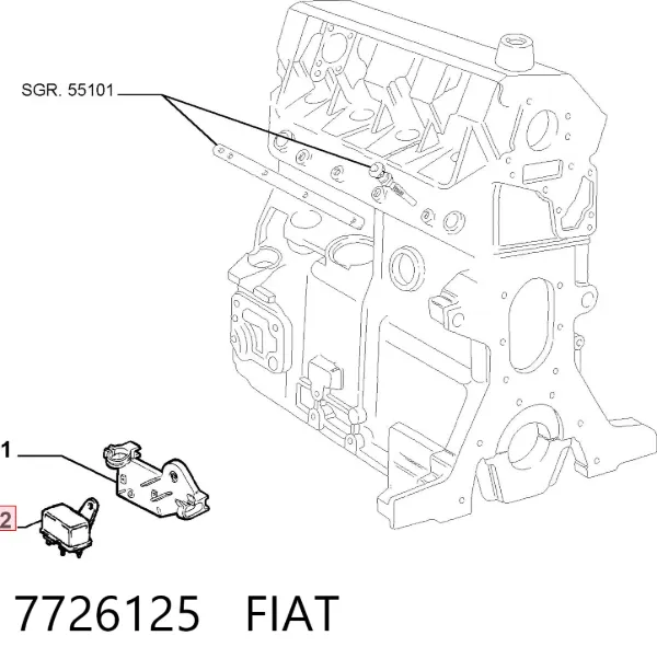 Relê das velas de incandescência 7726125 Fiat/Alfa/Lancia