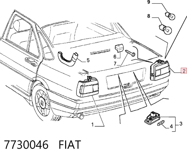 Lanterna traseira direita Fiat Tempra 159