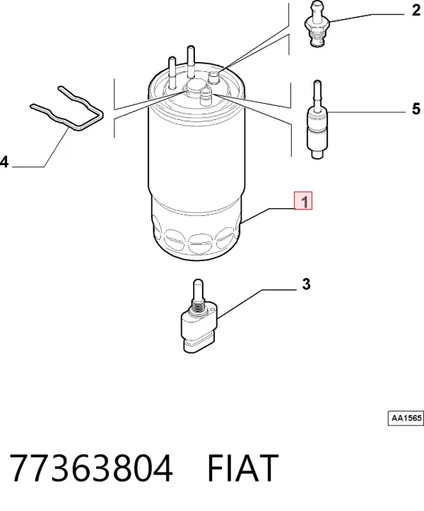 Filtro de combustível 77363804 Fiat/Alfa/Lancia
