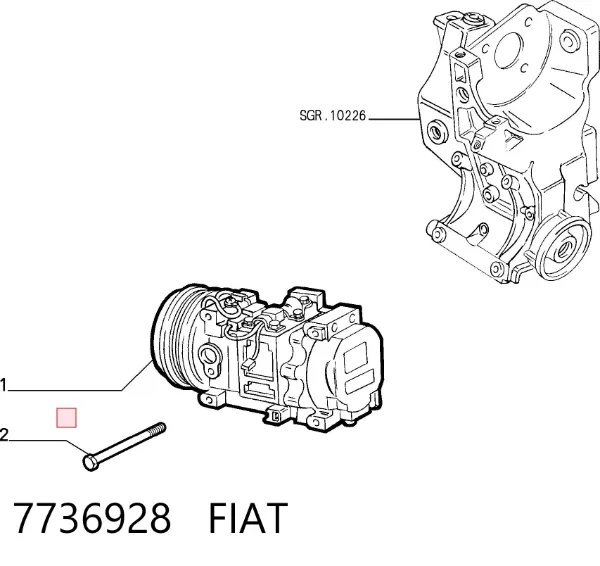 Compressor de aparelho de ar condicionado 7736928 Fiat/Alfa/Lancia