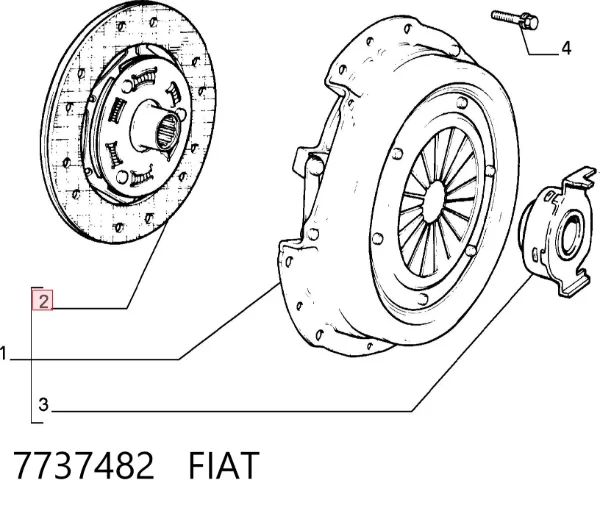Disco de embraiagem 7737482 Fiat/Alfa/Lancia