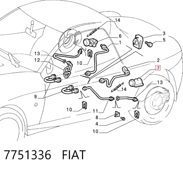 Regulador de pressão dos freios (regulador das forças de frenagem) 7751336 Fiat/Alfa/Lancia