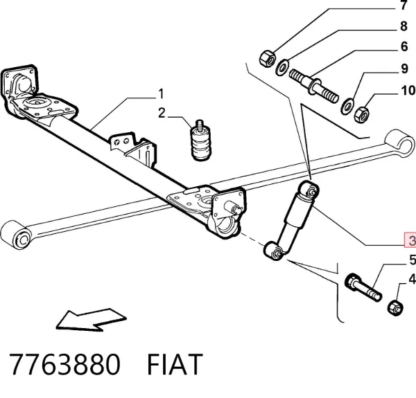 Amortecedor traseiro 7763880 Fiat/Alfa/Lancia