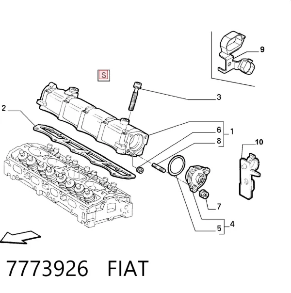Parafuso da tampa de válvulas CBC 7773926 Fiat/Alfa/Lancia