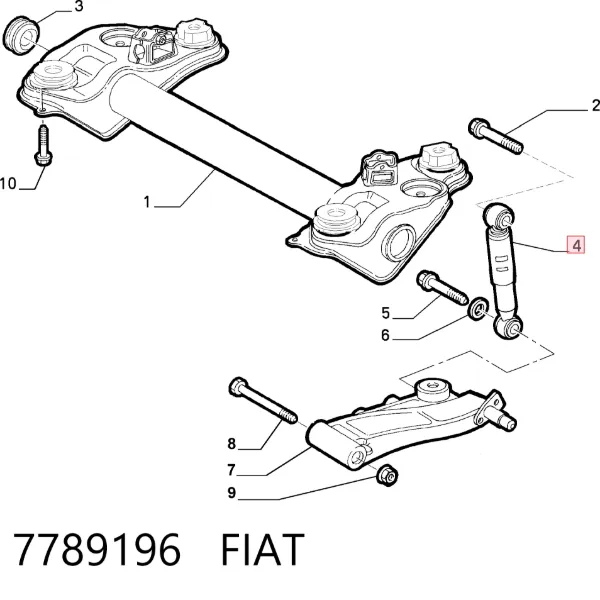 Amortecedor traseiro 7789196 Fiat/Alfa/Lancia