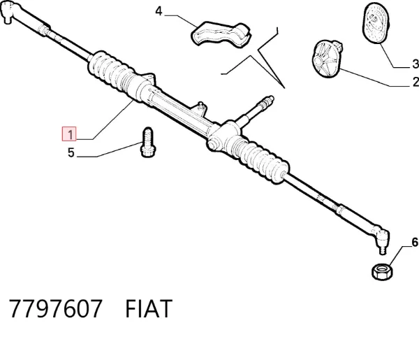 Cremalheira da direção 7797607 Fiat/Alfa/Lancia