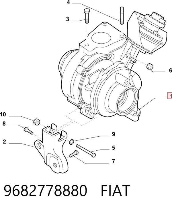 Turbina 9682778880 Fiat/Alfa/Lancia