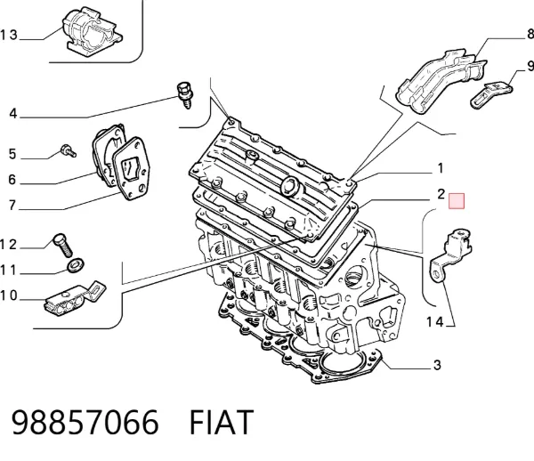 Tampa de válvulas 98857066 Fiat/Alfa/Lancia
