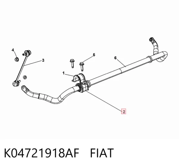 Bucha de estabilizador dianteiro K04721918AF Fiat/Alfa/Lancia