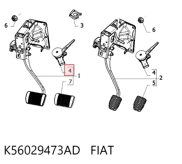 Sensor de ativação do sinal de parada K56029473AD Fiat/Alfa/Lancia
