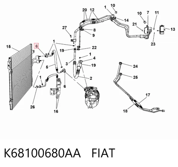  K68100680AA Fiat/Alfa/Lancia