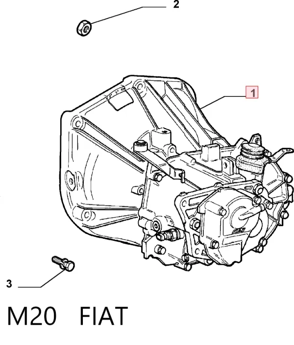Caixa de Mudança montada (caixa mecânica de velocidades) M20 Fiat/Alfa/Lancia