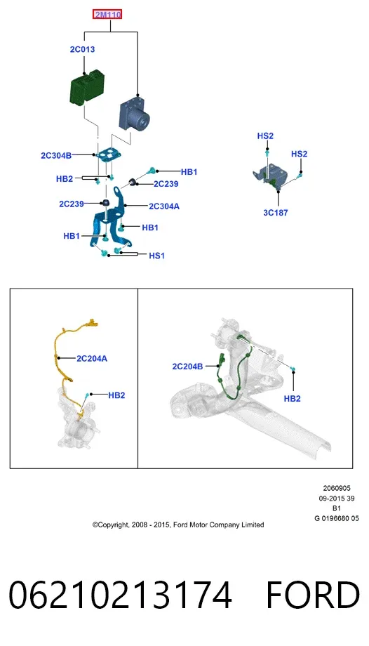 Unidade hidráulico de controlo ABS Ford Fiesta Mk6