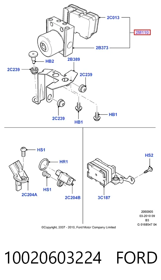 Unidade hidráulico de controlo ABS Ford C-Max CB3