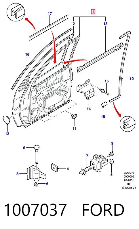 Porta dianteira esquerda Ford Fiesta COURIER
