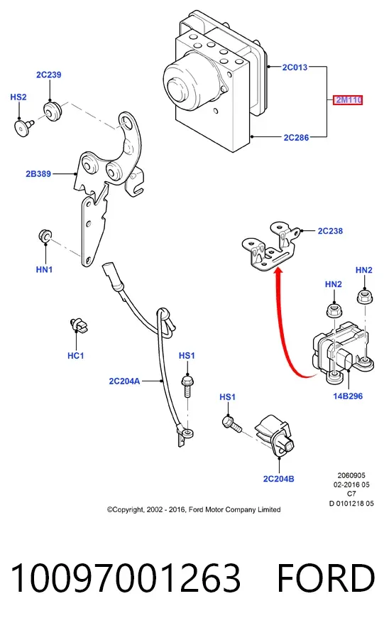 Unidade hidráulico de controlo ABS Ford Connect TC7
