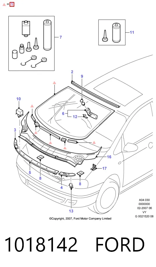 Pára-brisas 1018142 Ford
