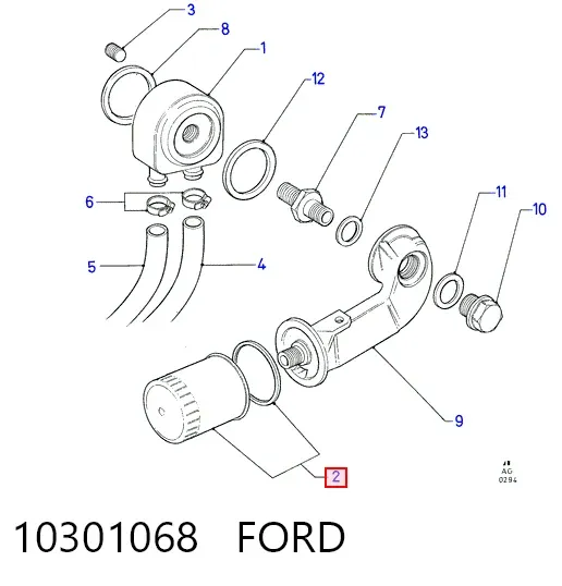 Filtro de óleo 10301068 Ford