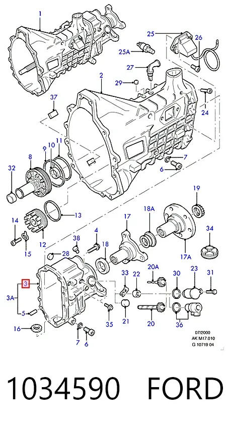 Caixa de Mudança montada (caixa mecânica de velocidades) Ford Sierra II