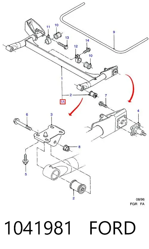 Viga de suspensão traseira (plataforma veicular) Ford Escort VII
