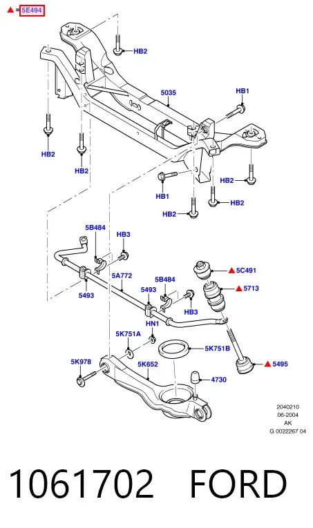 Montante de estabilizador traseiro 1061702 Ford