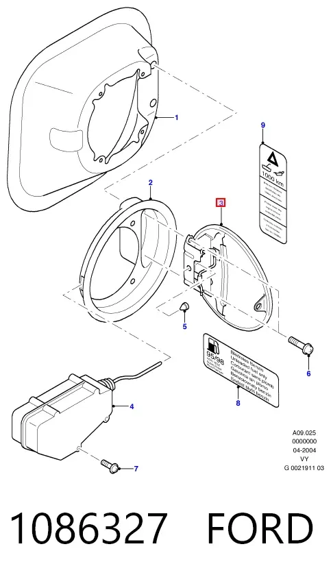 Alcapão do tanque de combustível Ford Galaxy I VY