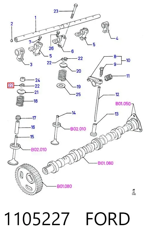 Peça inserida de válvula 1105227 Ford
