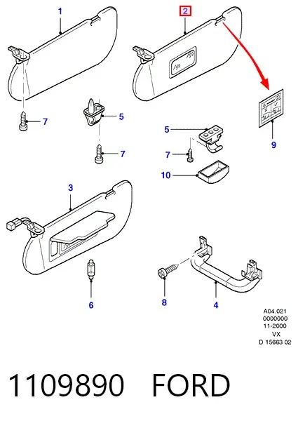 Pala contra o sol 1109890 Ford