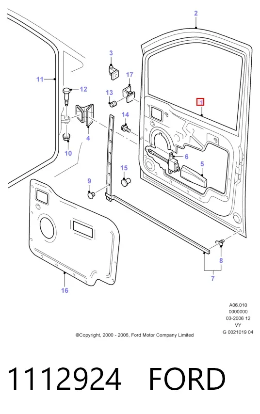 Porta dianteira esquerda Ford Galaxy I VY