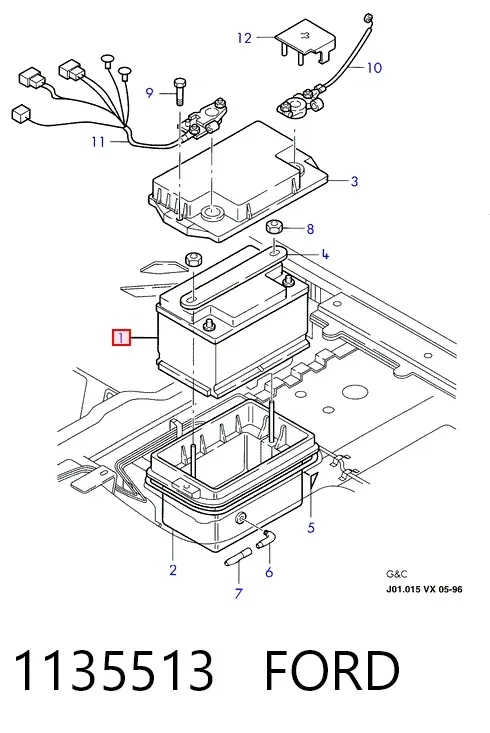 Bateria recarregável (PILHA) 1135513 Ford