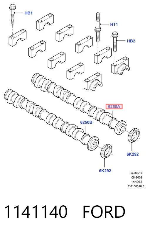 Árvore distribuidora de motor 1141140 Ford