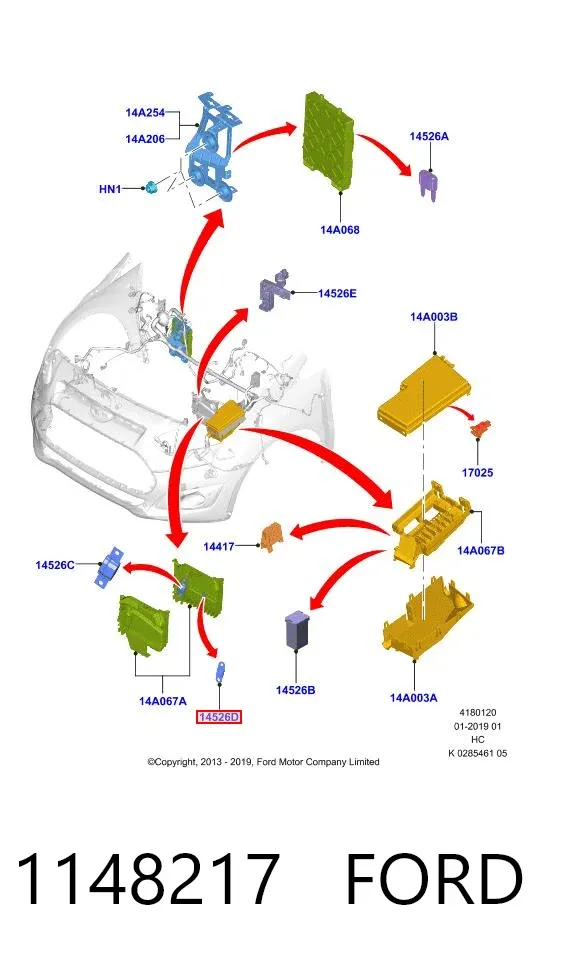 Dispositivo de segurança 1148217 Ford
