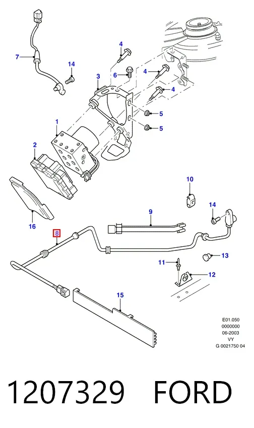 Sensor ABS traseiro 1207329 Ford