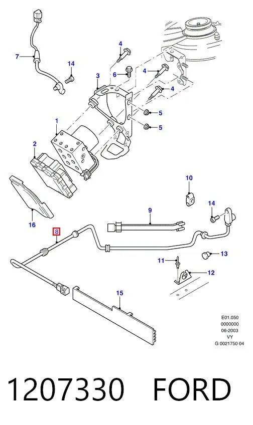 Sensor ABS traseiro 1207330 Ford