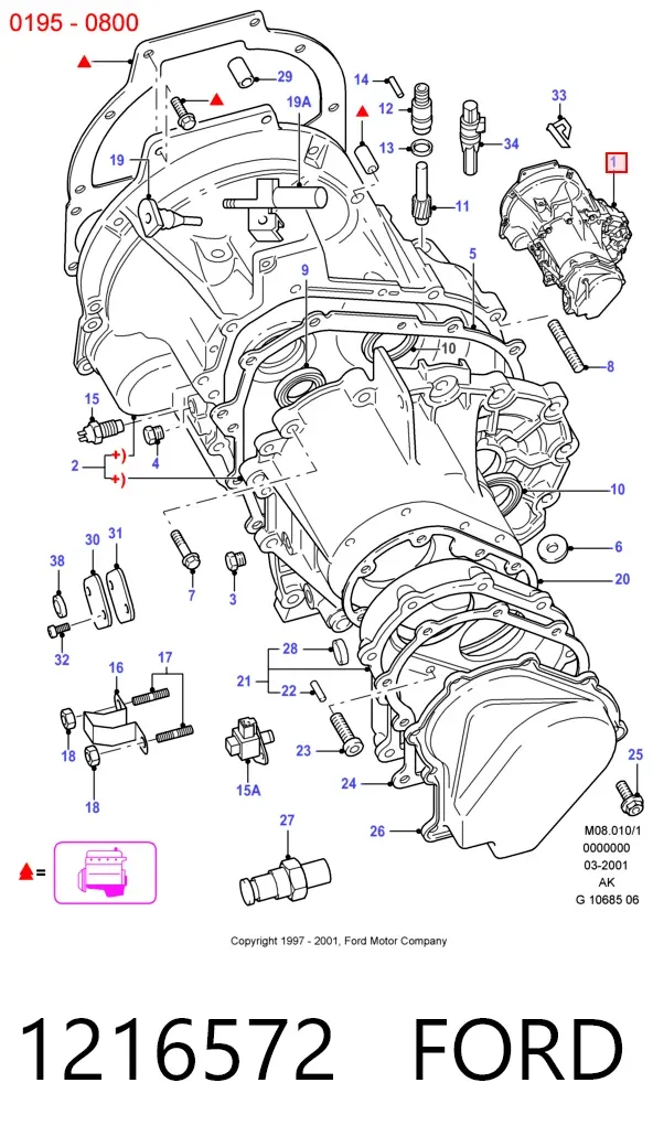Caixa de Mudança montada (caixa mecânica de velocidades) Ford Fiesta Mk4