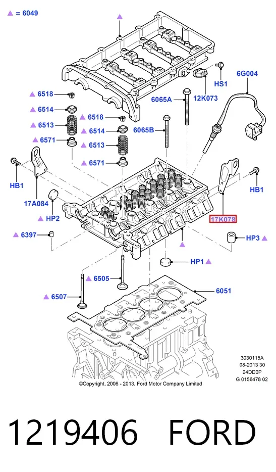 Coxim de cabina 1219406 Ford