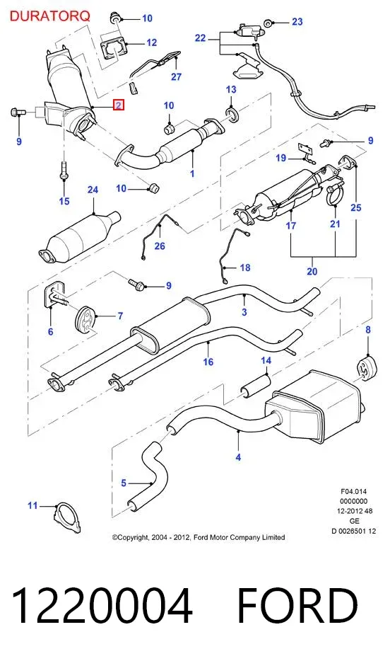 Convertidor - catalisador 1220004 Ford