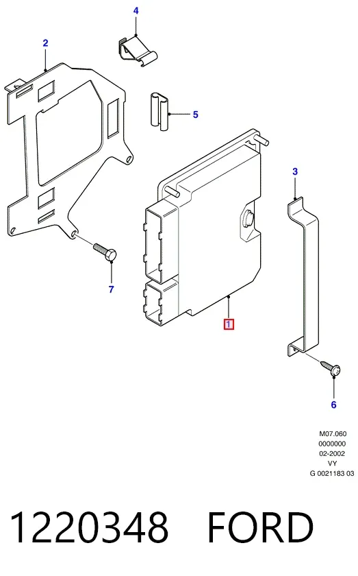 Módulo de direção (Centralina eletrônica) de motor 1220348 Ford