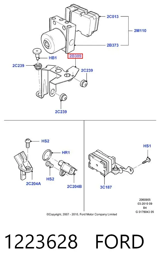 Radiador de aparelho de ar condicionado 1223628 Ford