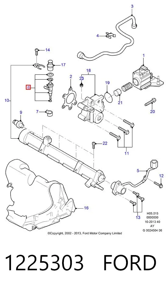 Injetor de injeção de combustível 1225303 Ford