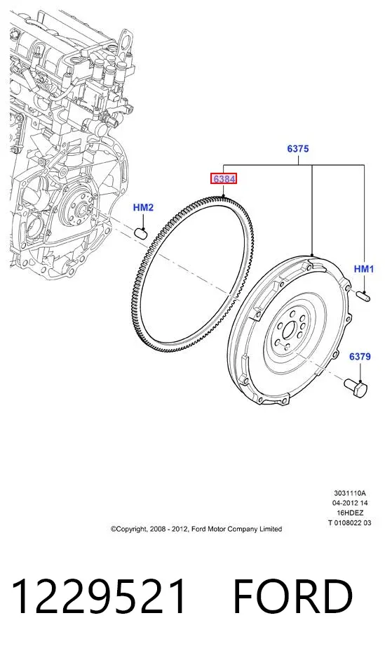 Coroa de volante 1229521 Ford