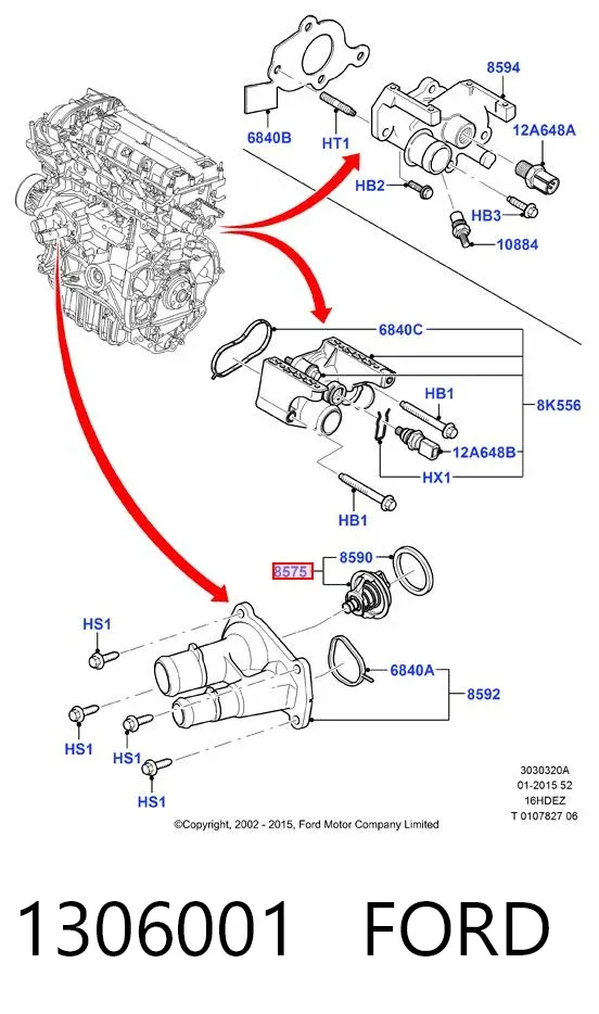 Termostato 1306001 Ford