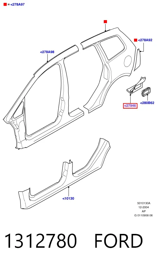 Termostato 1312780 Ford