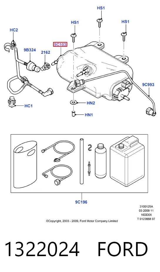 Tanque AD BLUE 1322024 Ford