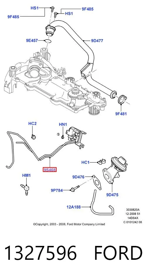Convertidor de pressão (solenoide) de supercompressão 1327596 Ford