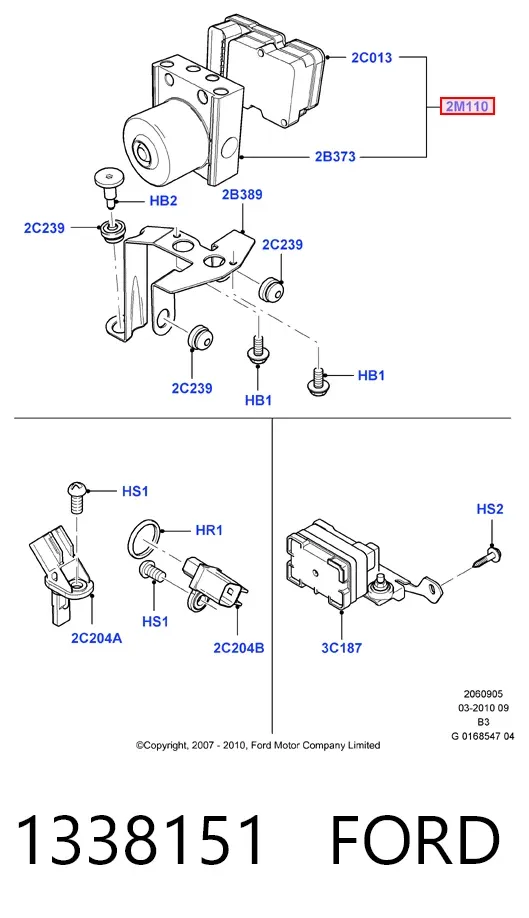 Unidade hidráulico de controlo ABS Ford C-Max DM2