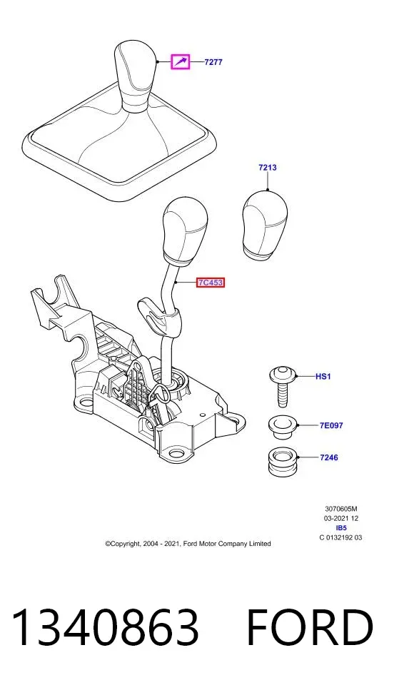 Mecanismo de mudança (ligação) Ford Focus II